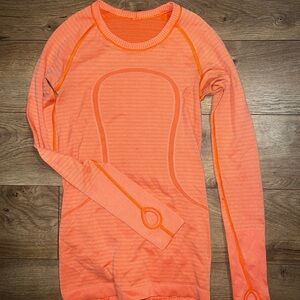 Lululemon Orange Long Sleeve Top
